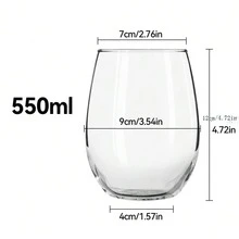 1 件 18 盎司酒杯 玻璃水杯 咖啡杯 酒杯 红酒杯 酒杯 高脚杯 适合饮酒者的礼物 圣诞礼物 适合派对、晚宴、家庭聚会 酒杯、圣诞礼物、圣诞快乐、情人节礼物 - 透明 - 查看 9