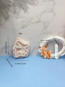 1 Stück Weihnachtsmann, Rentier, Schneemann Aroma Wachs Gips Dekorform - Grau - Übersicht 2