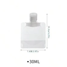 10 Stück 30/50/100ML nachfüllbare Flaschen & Beutel, einfarbig transparent, einfach praktisch für vielfältige Zwecke