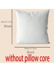 1入組樹木圖案靠墊套無填充物毛絨抱枕套用於臥室沙發家居裝飾 - 彩色 - 查看 7