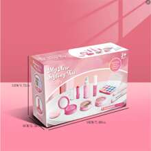 Kids Pretend Makeup Play Set - Girls Roleplay Cosmetics , Eyeshadow, Hair Brush & Accessories DIY Toy