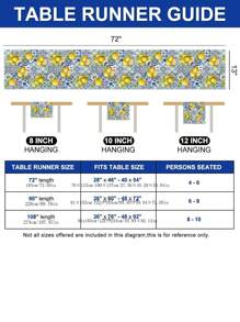 Lemon Tiles Table Cloth Blue Yellow Kitchen Dining Table Runner Summer Table Cover For Home Kitchen Indoor Outdoor Patio Party Supplies, Multiple Sizes - Multicolor - View 2