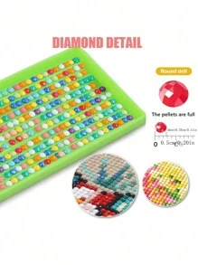 DIY 1pc Abstract Sweet Lover 5D Diamond Painting For Adults Beginners, Full Round Diamond Embroidery Mosaic Cross Stitch Kits Home Decor