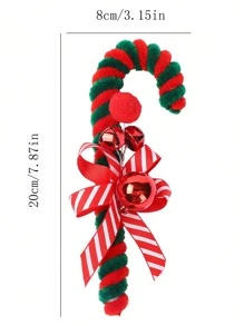 1pc Nordic Style Candy-Color Christmas Candy Cane Decoration - Multicolor - View 4
