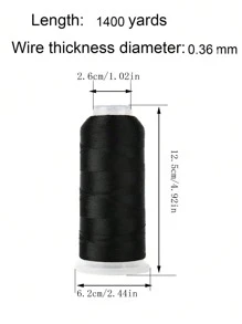 1 件 40 色 210D/4 高强度尼龙线 1400 码 线径 0.36 毫米 缝纫机和手工缝纫 适用于 DIY 手工编织项链挂绳 各种皮革制品、皮鞋沙发、手提箱、箱包、窗帘、户外缝纫线 - 彩色 - 查看 9