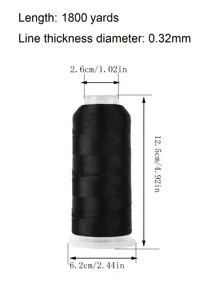 1 件 40 色 210D/3 高强度尼龙线 1800 码 线径 0.32 毫米 缝纫机和手工缝纫 适用于 DIY 手工编织项链挂绳 各种皮革制品、皮鞋沙发、手提箱、箱包、窗帘、户外缝纫线 - 彩色 - 查看 7