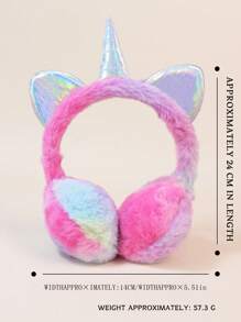 1pc Kids' Winter Warmth Ear Muffs, Faux Rabbit Ear Design, Stretchable Headband - Multicolor - View 6