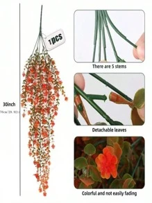 1 حزمة من الزهور الصناعية الواقعية، نباتات اصطناعية، مقاومة للأشعة فوق البنفسجية، ديكور DIY للمنزل والحديقة والطاولة وغرفة المعيشة والزفاف والحفلات الربيعية/الصيفية وأعياد الحب ، أعياد الحب ، هدية