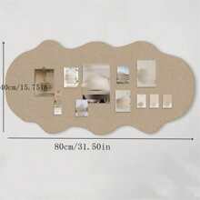 1 Stück dekoratives, multifunktionales asymmetrisch geformtes Memo Board Wandaufkleber