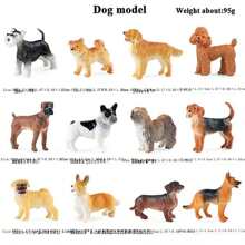 12 件/套迷你逼真彩绘塑料狗公仔玩偶套装，非常适合蛋糕装饰、圣诞节和生日礼物，迷你塑料动物，迷你公仔，迷你动物 - 彩色 - 查看 2