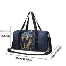 Bolsa de lona tipo bolso de gimnasio con diseño de dinosaurio para niños y niñas, ideal para bolsa de viaje, pernoctación, gimnasio, danza o como regalo