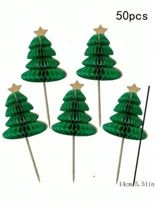 Thẻ trang trí bánh Giáng sinh, Thẻ trái cây tráng miệng nướng bữa tiệc Giáng sinh, Plug-in cây thông Noel Trang trí Giáng sinh Đồ trang trí Giáng sinh Quà tặng Giáng sinh - Nhiều màu - Xem 5