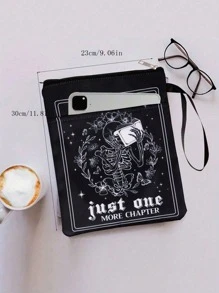 1 件时尚拉链书套 - 防水、可洗面料，带配件口袋 - 送给读者返校、返校、学校用品的理想礼物