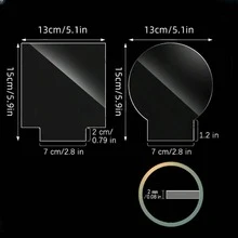 10 piezas Panel acrílico transparente con base de acrílico en bruto con protección de doble cara para tallado de paneles, manualidades DIY, proyectos de exhibición, para regalos, para festivales - transparente - Ver 4