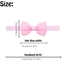 20 piezas Diademas con moño de satén para niñas bebés, adecuadas para bebés, niños pequeños, niños, recién nacidos, regalo del Día de San Valentín - Multicolor - Ver 5