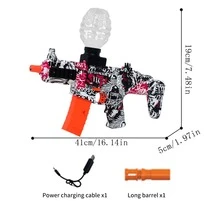 Nueva y emocionante pistola de juguete SCAR, Blaster de bolas con batería: alta velocidad, recargable y reutilizable, regalo de Navidad y niños (Balas no incluidas) - Multicolor - Ver 2