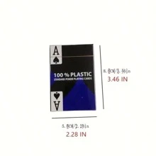 耐用 PVC 扑克牌 - 防水、磨砂纹理 - 非常适合户外游戏、派对情侣游戏卡、家庭派对娱乐游戏卡、感恩节礼物、家庭聚会娱乐游戏棋盘游戏卡、朋友聚会派对、假日旅行娱乐游戏卡 - 彩色 - 查看 2