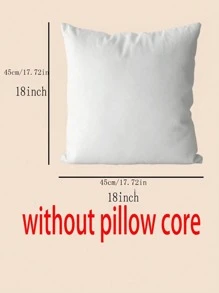 Vỏ gối họa tiết hình học không có đệm, Vỏ gối kiểu dáng hiện đại không có gối chèn, cho ghế sofa, phòng khách - màu đen - Xem 3