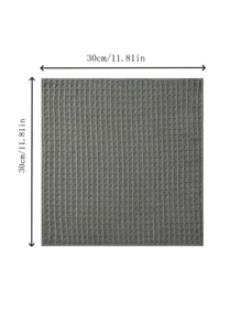 1pc/2pcs/3pcs/10pcs Square Grey/Blue/Pink Coffee Bar Cleaning Cloth, Absorbent Quick-Dry Barista Towel, Coffee Shop Cleaning Rag, Mini Dish Cloth Back To School - Grey - View 2