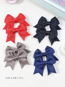 10 piezas/20 piezas Pinzas para el cabello con lazo para niñas Pequeño/Mediano/Grande, para la escuela/uso diario - Multicolor - Ver 3