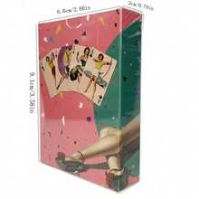 blacklotus Pink Beauty Paper Playing Cards,Poker Deck 54 Cards All Different Vintage Goddess Retro Classic Pin Club Card Games - Pink - View 2