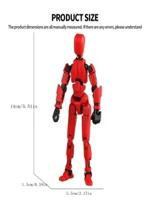 3rd Gen Lucky Movable Jointed 3D Print Doll Figurine, Randomized Styles & Colors, Interactive Toys For Kids Boys & Girls - Multicolor - View 6
