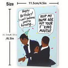 1pc Fun And Creative Birthday Cards, (6.54.5in) For Men, Birthday Gifts For Colleagues, Unusual Items, Perfect Birthday Gifts For Colleagues, Family, Small Business Supplies (Envelopes, Greeting Cards),Christmas