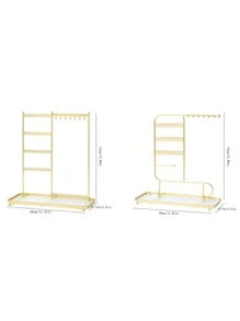 1 Stück Ohrringständer mit Haken in Gold: Vielseitiger und eleganter Schmuckorganizer mit goldenen Akzenten. Ideal zum Präsentieren von Hochzeitsaccessoires wie Ohrringe, Halsketten, Ringe, Perlenimitate, Schlüssel usw. Weihnachtsdeko mit Weihnachtsstrumpf-Ornamenten. Das luxuriöse Golddesign macht es zu einem hervorragenden Geschenkidee für Brautjungfern bei Hochzeiten. Valentinstag, Schulbeginn