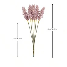 6 piezas - Flores de plástico en forma de espigas de trigo, decoración de boda y fiesta, manualidades de ramos, decoración para el hogar, decoración de jardín - Multicolor - Ver 8