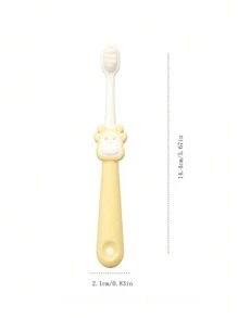 Set de 2 cepillos de dientes en forma de león para niños, cerdas suaves para uso en el hogar