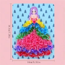 4 件/套圆点艺术、公主幻想卡通圆点贴纸、女孩装扮贴纸书、贴纸工艺品、手绘圆点艺术、DIY 工艺套件、装扮贴纸 [参考最后一张图像进行批量订购] [实际产品包括 4 张贴纸、1 个工艺套件和 1 支笔] - 彩色 - 查看 4
