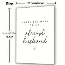 1pc, Boyfriend Birthday Card, Husband Birthday Card, To My Favourite Person, Girlfriend Birthday Card, Wife Birthday Card, Birthday Card, Small Business Supplies, Thank You Cards, Birthday Gift, Cards, Unusual Items, Gift Cards,Christmas - Grey - View 2