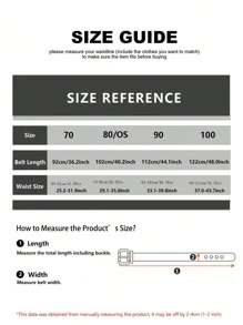 4pcs Kids' Classic PU Leather Belts With Gold Buckle - Multicolor - View 9