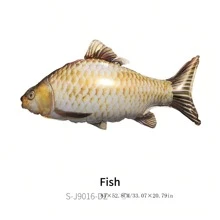2pcs Fish Balloon For Fish Balloon Decoration 33Inch Fishing Helium Balloon For Fishing Birthday Party Decorations Gone Fishing Party Decorations, Christmas