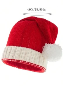 Mũ dệt kim Giáng sinh cho trẻ em, thích hợp để mặc hàng ngày - mũ ông già Noel - Xem 3