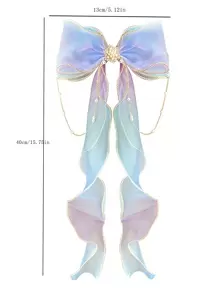 1pc Children's Dopamine Color Hair Clip Braided Ponytail Hair Band Little Girl Pearl Bow Hair Clip Headpiece