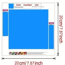 1 件卡通动物钻石画套件，5D 全钻钻石点艺术 DIY，家居墙壁装饰和礼物 - 彩色 - 查看 2