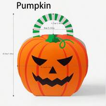 1pc/5pcs/10pcs Halloween Packaging Gift Box Ghost Paper Bag Candy Box Creative Packaging Gift Paper Box Halloween Party - Multicolor - View 2