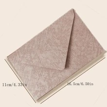 3 chiếc phong bì giấy đa năng cổ điển, thích hợp cho bưu thiếp, thiệp chúc mừng, có tem sáp - Màu Hồng baby - Xem 4