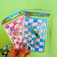 10 件/包彩色纸质骰子蛇梯棋盘游戏，适合生日派对礼物、嘉年华、圣诞节礼物、节日礼物，多种颜色可选 - 彩色 - 查看 2