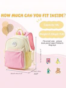 Mochila para niños y niñas de 2 a 8 años, 10L, mochila para preescolar y jardín de infantes, mochilas lindas para niñas, mochilas para niños, bolsas escolares ligeras, mochila para preescolar, bolsa para guardería y escuela para niños pequeños, mochila impermeable para primaria, múltiples colores disponibles