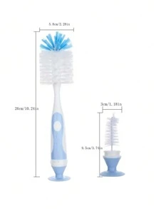 婴儿奶瓶刷 奶嘴清洁刷 尼龙奶瓶刷 水瓶清洁刷 长柄旋转杯刷 保温杯清洁刷