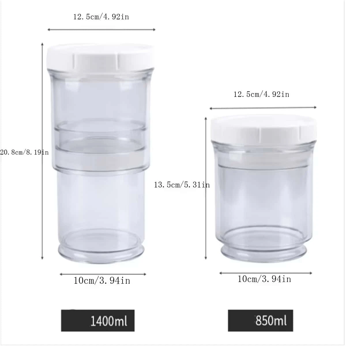 Airtight 1400ml To 850ml High Quality Food Storage Container Airtight ...