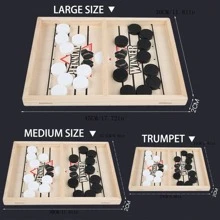 双人桌面棋盘游戏、弹跳拼图棋盘游戏、互动弹跳碰撞棋盘游戏、木制玩具 - 彈棋 - 查看 6