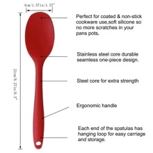 8 英寸迷你硅胶刮勺 - 使用多功能、轻松的厨房工具提升您的烹饪体验，用于烘焙、搅拌、刮擦和烹饪油脂，可刮擦奶油和果酱 - 隨機顏色 - 查看 2