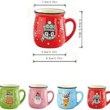 Cốc cà phê bằng sứ Giáng sinh, ông già Noel, người tuyết, tuần lộc, cây thông Noel, cốc trà Latte bằng sứ cho ngày lễ Giáng sinh, sinh nhật, quà tặng cho nam và nữ, cốc gốm Giáng sinh, ông già Noel, người tuyết, ca cao nóng, cốc cà phê Giáng sinh, ông già Noel, thiết kế ngày lễ mùa đông, dùng để trang trí trung tâm, quà tặng tân gia - Nhiều màu - Xem 9