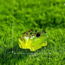 Nuevo accesorio de decoración DIY de paisaje micro de musgo con sapo y rana que brillan en la oscuridad, mini adorno, juguete en forma de rana animal que brilla en la oscuridad, regalo para niños, mezcla de colores al azar - Multicolor - Ver 3