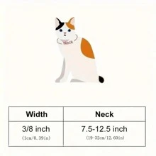 1pc Adjustable Halloween Cat Collar With Pendant, Buckle And Bell - Multicolor - View 2