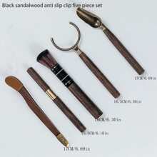 Five Piece Set Of Copper Tea Clip, Tea Spoon, Tea Shovel, Tea Needle, Tea Scraping, Kung Fu Tea Set Tea Ceremony Accessories - Color Mixing - View 1