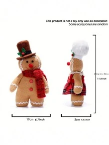 圣诞装饰 1 件圣诞装饰，姜饼人娃娃，欧美玩具装饰羊毛侏儒娃娃，圣诞装饰，家居装饰，派对装饰，感恩节礼物，（部分配件随机） - 彩色 - 查看 7